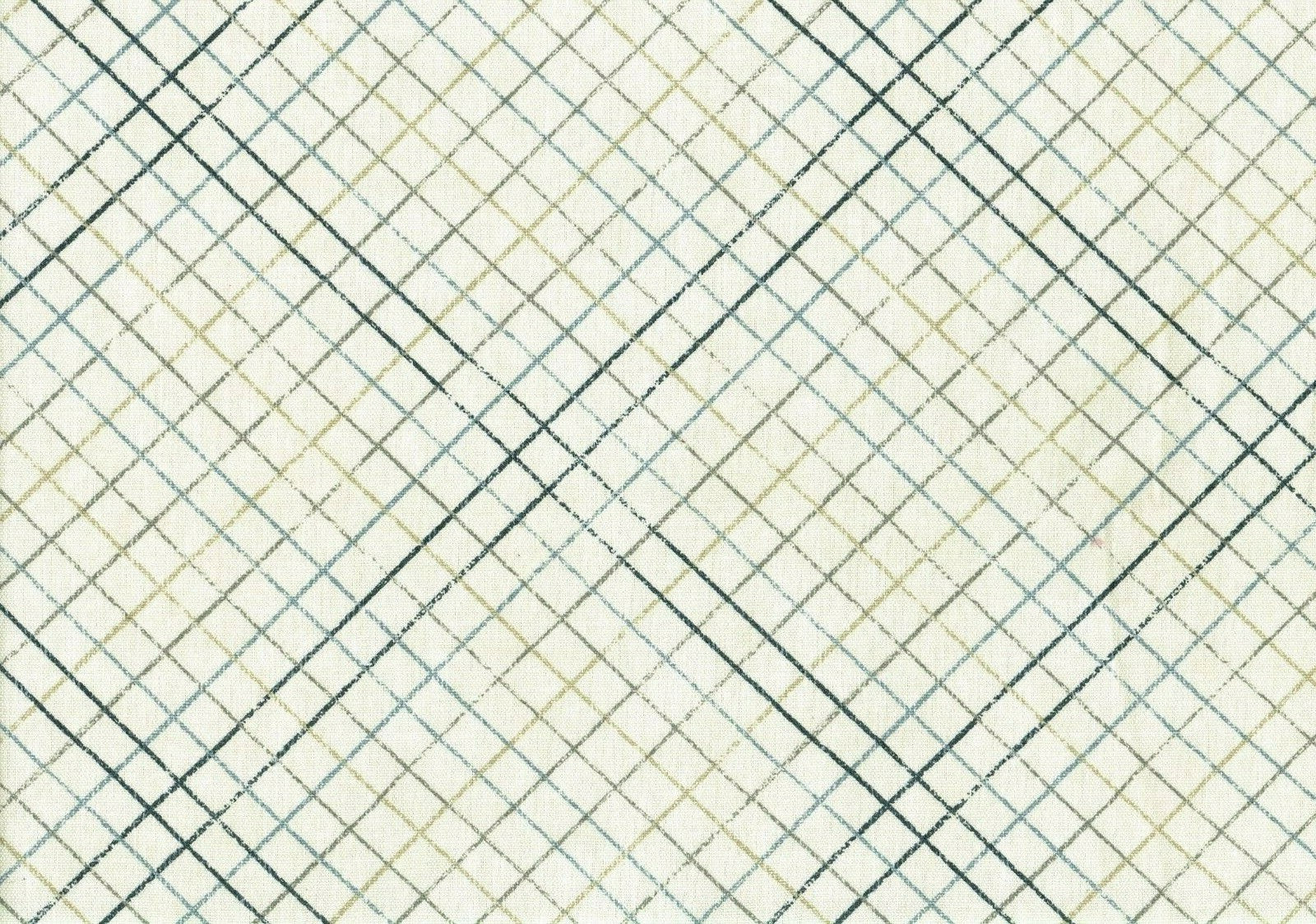 5 Yds Magnolia Home Fabric Brown Navy Blue Cotton Print  Drapery Upholstery 