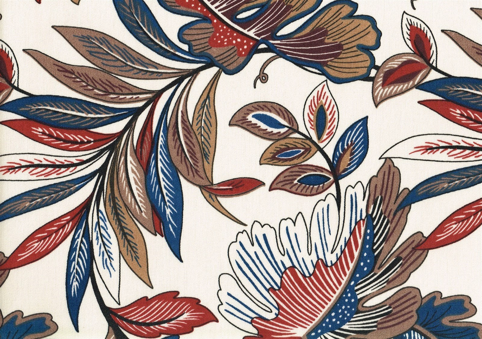 Microfibres Fabrics Jambree Regatta Outdoor Ecru Blue Red  Drapery Upholstery 