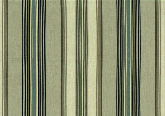 5 Yds Mill Creek Fabric Andari Stripe Graphite  Print Cotton Drapery Upholstery