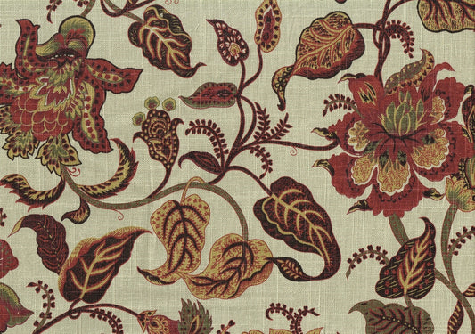 Golding Fabrics Chantel Sienna  Beige Red Green Brick  Drapery Upholstery 