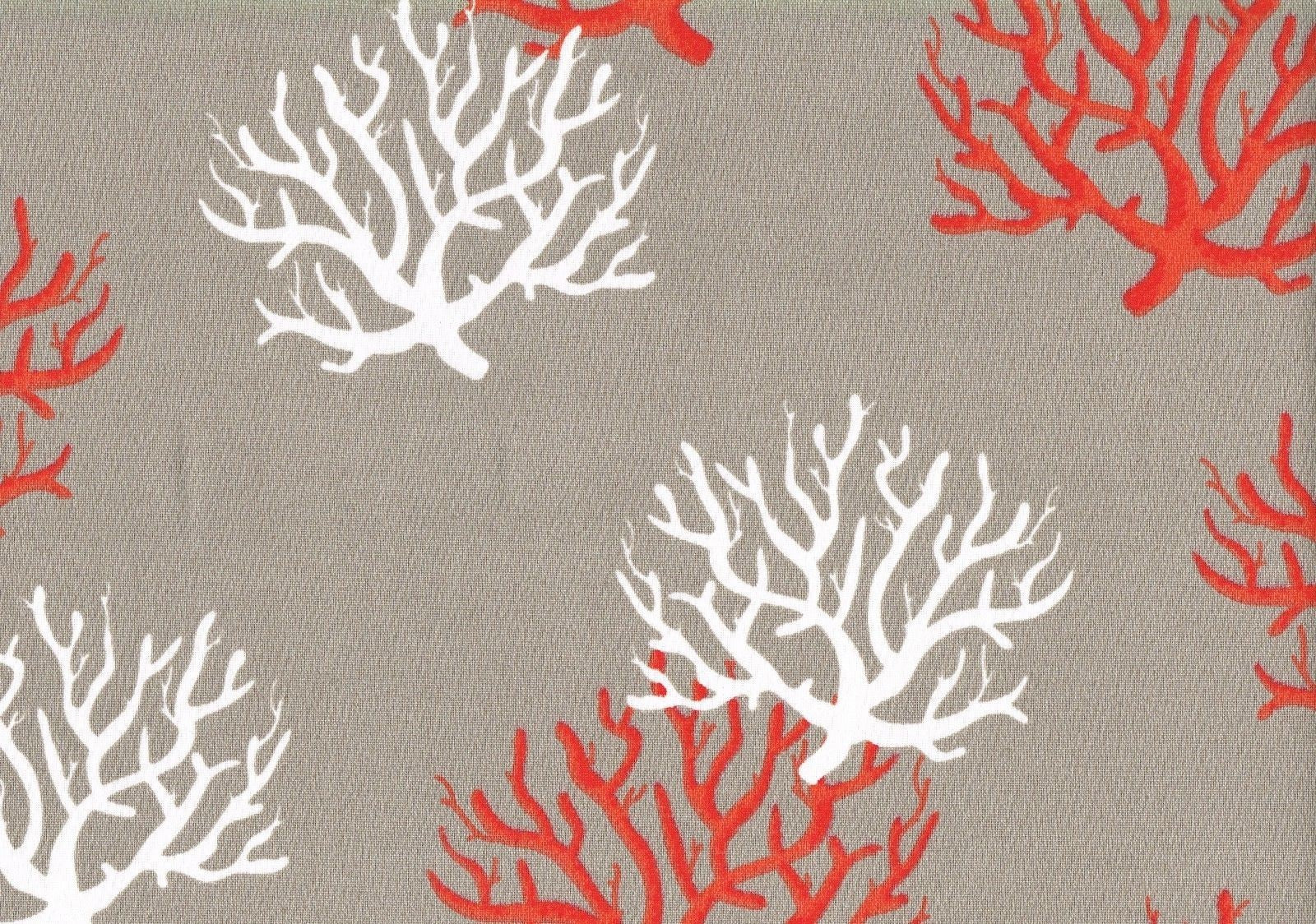 Premier Prints Isadella Salmon Gray Salmon White   Outdoor Drapery Upholstery 