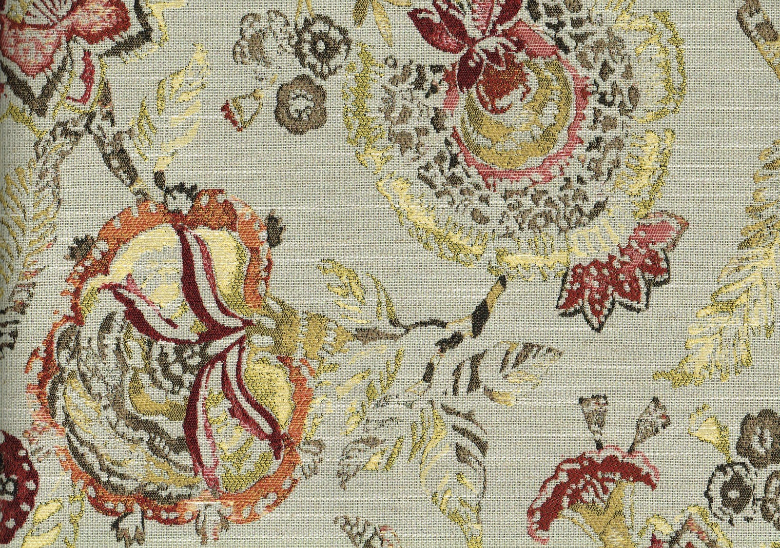 Golding FabricFreya Crimson Gold Tapestry Drapery Upholstery