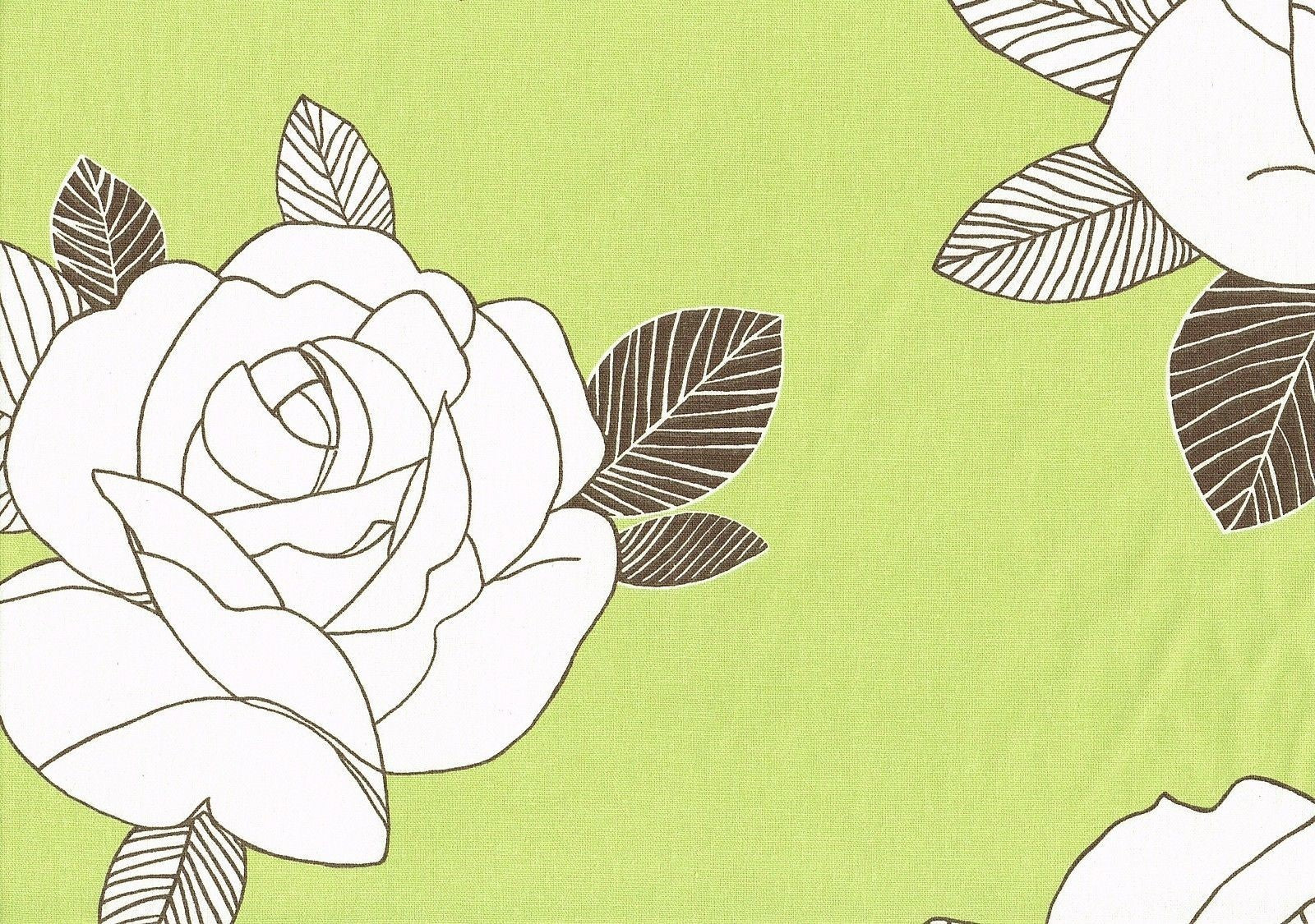 Kingsway Fabric Vanity Lime Chocolate Cotton Drapery Upholstery  