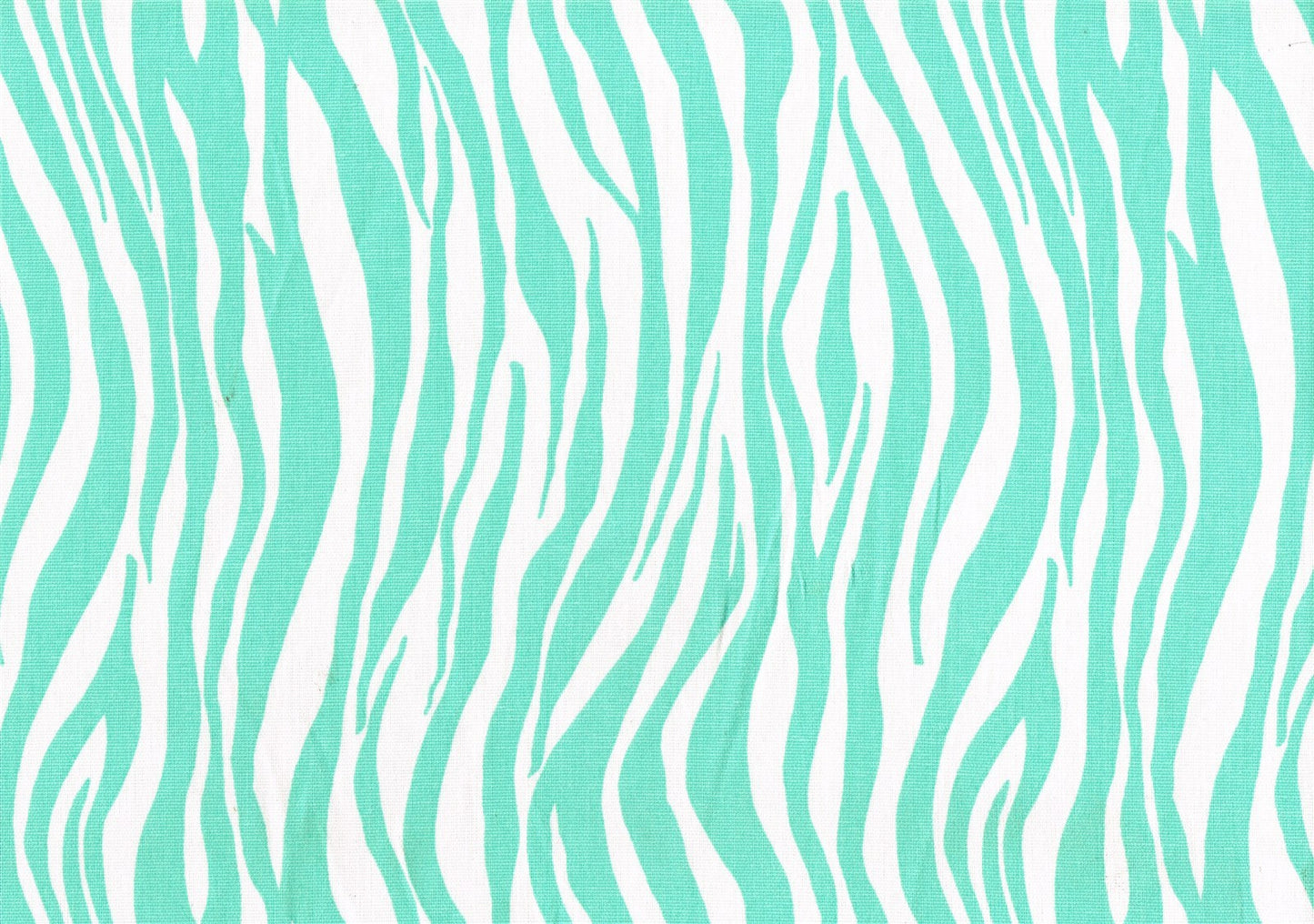 Designer Fabric Aqua White Geometric  Cotton  Print Drapery Upholstery 