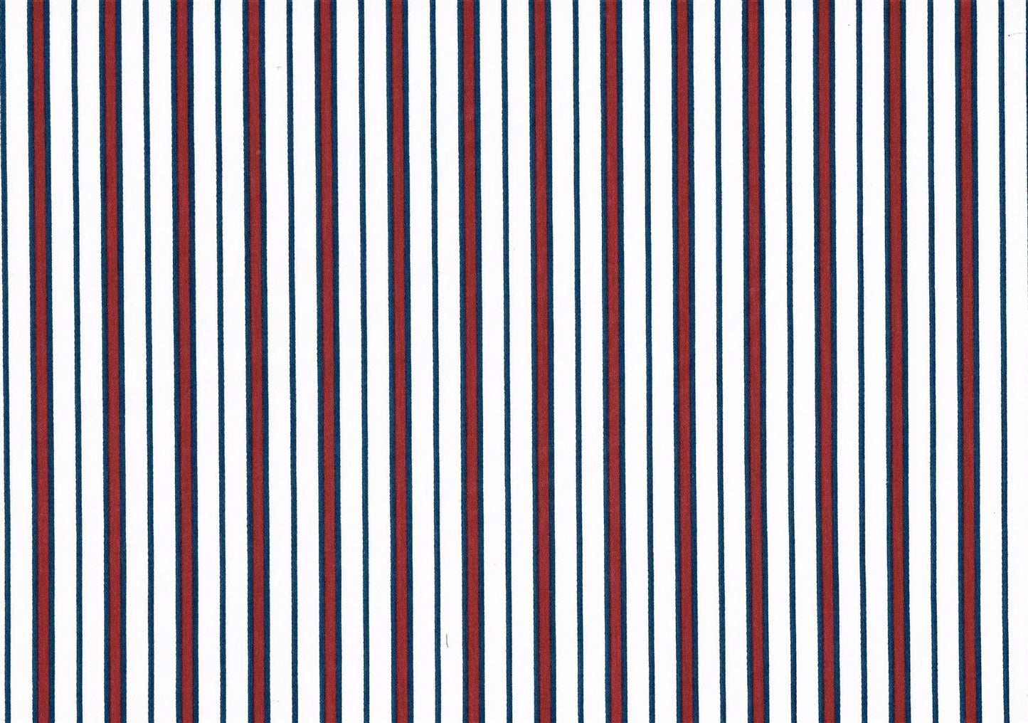Waverly Fabric Brook Stripe White Burgundy Blue   Cotton Drapery Upholstery 