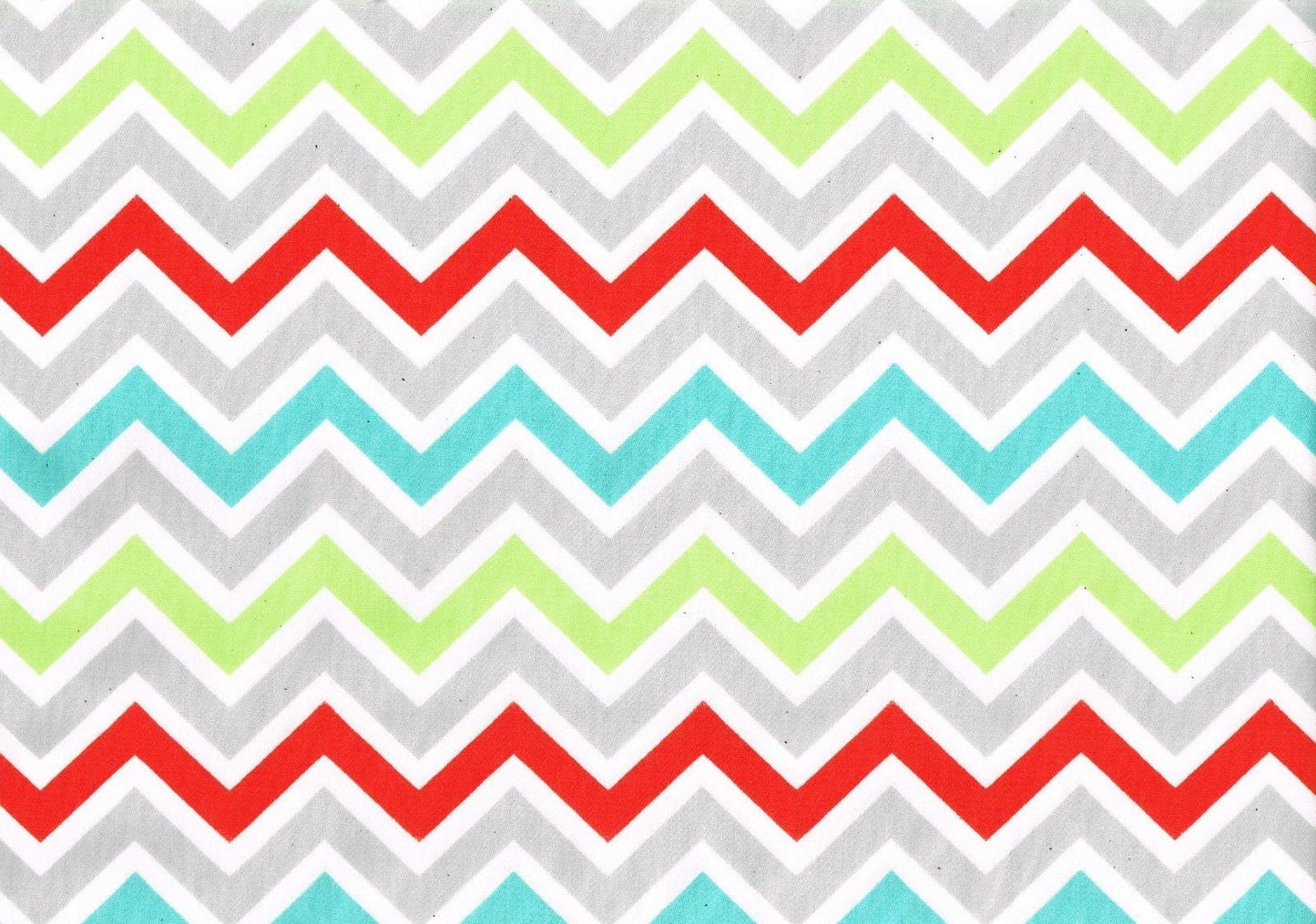 4.75   Yds Premier Prints Fabric Red White Lime Gray Aqua Cotton  Drapery 