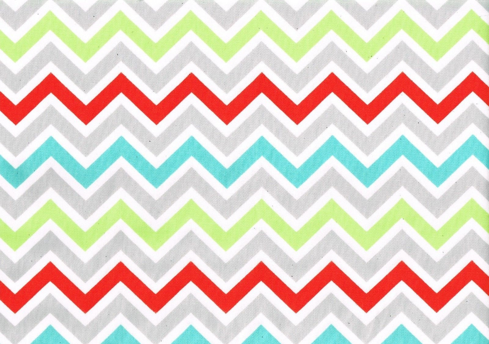 4.75   Yds Premier Prints Fabric Red White Lime Gray Aqua Cotton  Drapery 