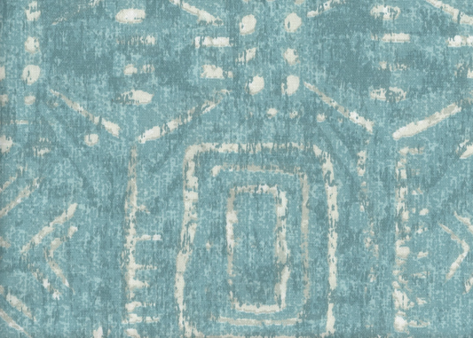 2.50 Yds Mill Creek Fabric Taranis  Blue  Print Cotton Drapery Upholstery