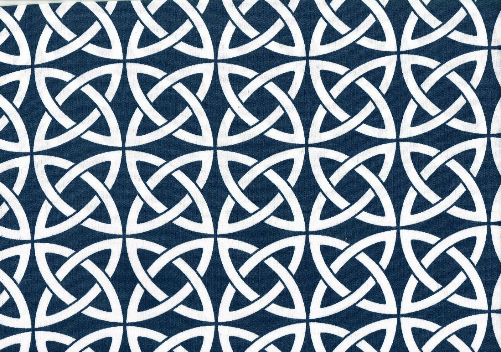 Designer Fabric Royal White Geometric Indoor/Outdoor   Drapery Upholstery 