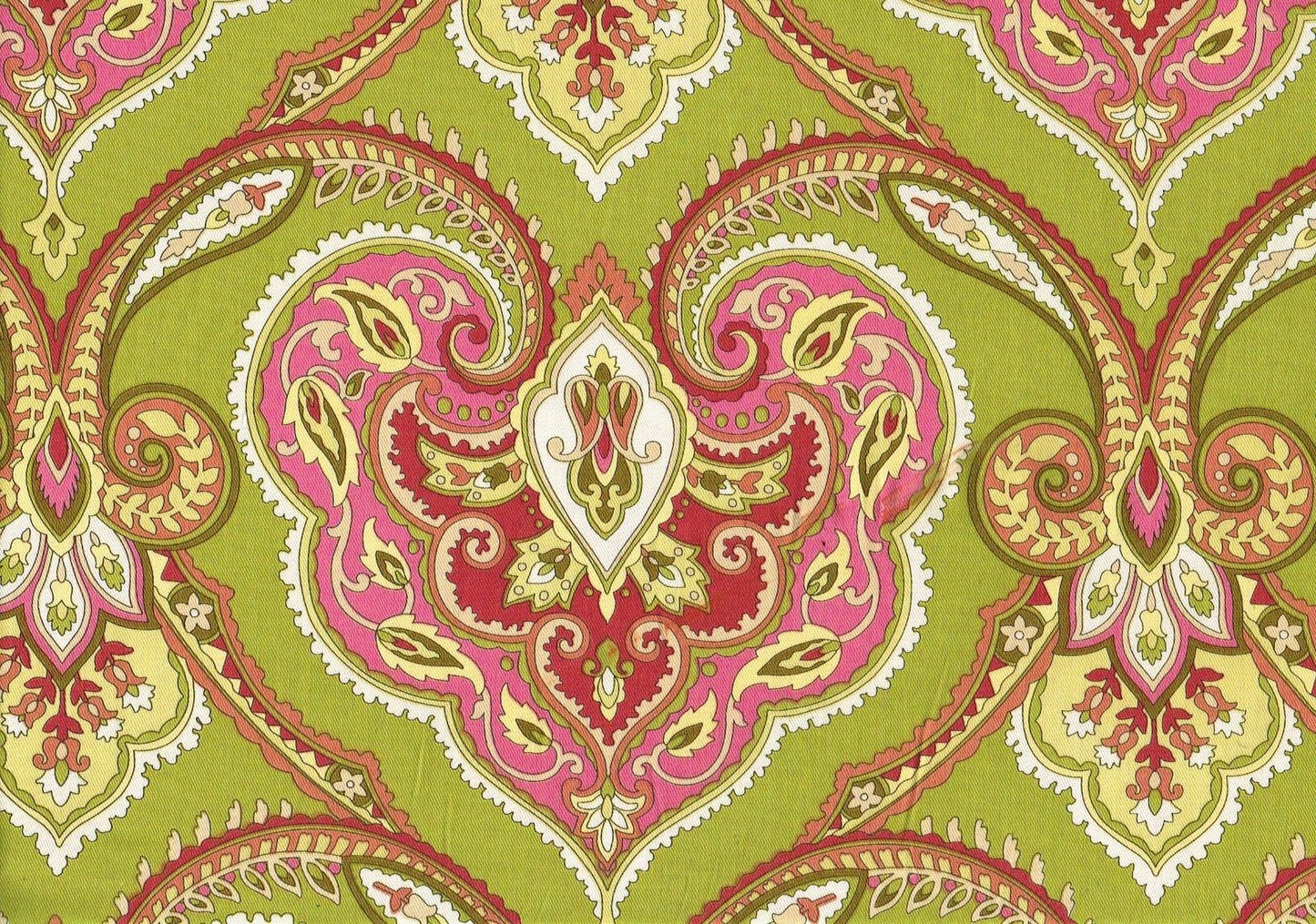 Covington Fabric Kashmiri Sage Pink Cotton Drapery Upholstery