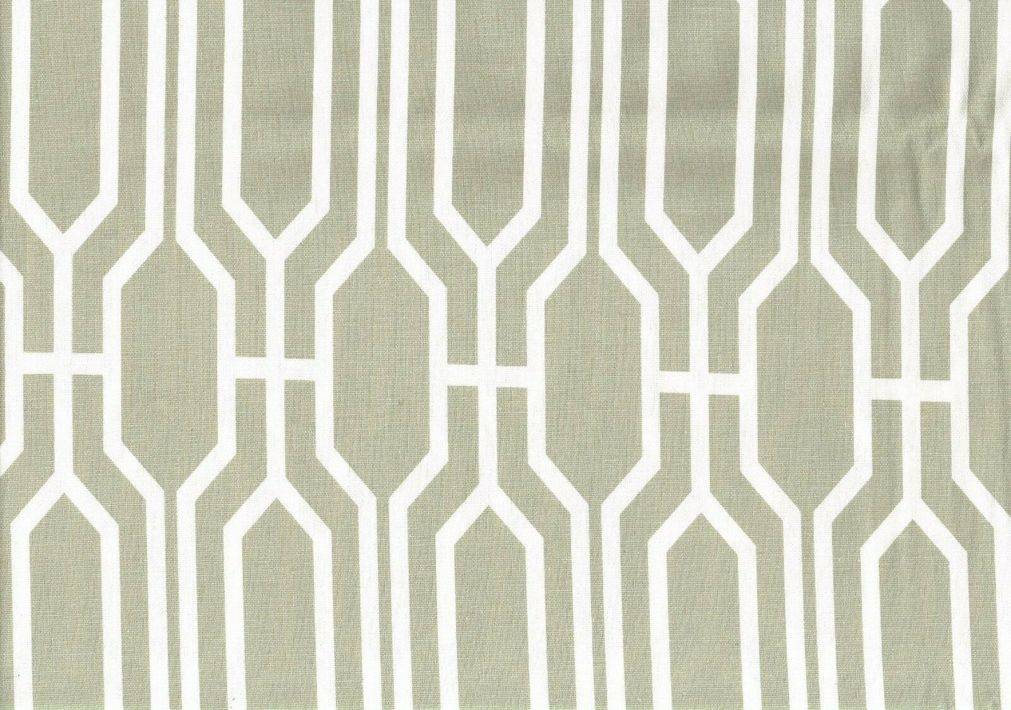 5 Yds Covington Fabric Harland Khaki White Geometric Cotton  Drapery Upholstery 