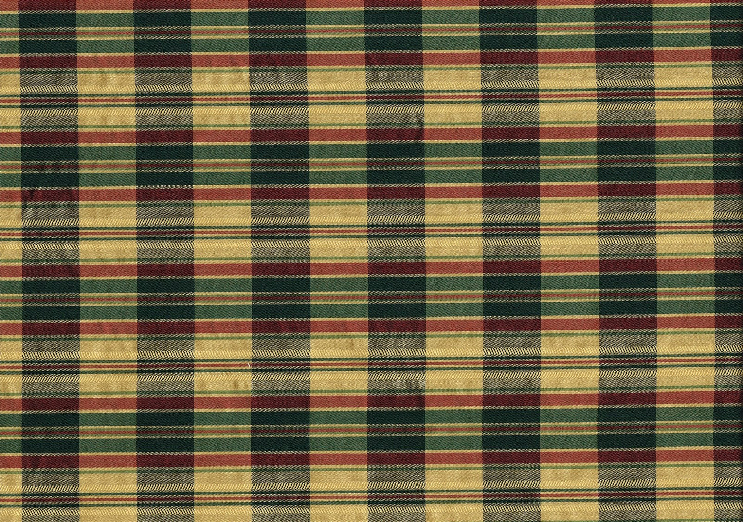 Robert Allen Fabric Engstrom Holly Red Green Gold Drapery  Weight 