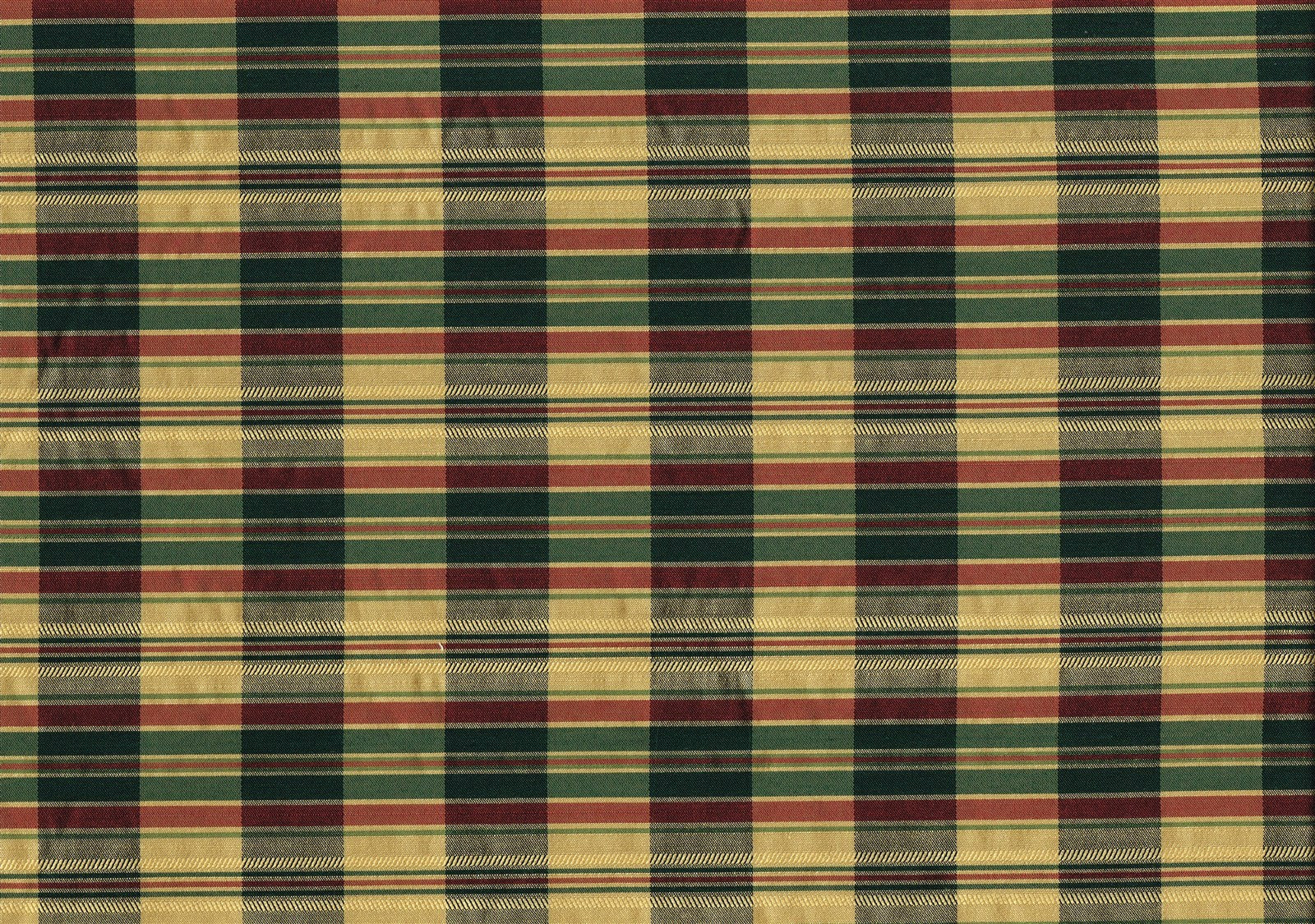 Robert Allen Fabric Engstrom Holly Red Green Gold Drapery  Weight 