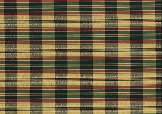 Robert Allen Fabric Engstrom Holly Red Green Gold Drapery  Weight 
