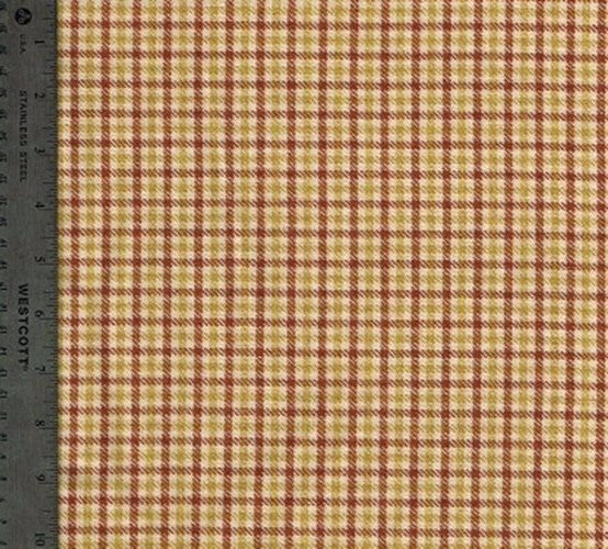 4 Yds Robert Allen Fabric   Lanesboro  Spice  Checked Cotton Drapery Upholstery 