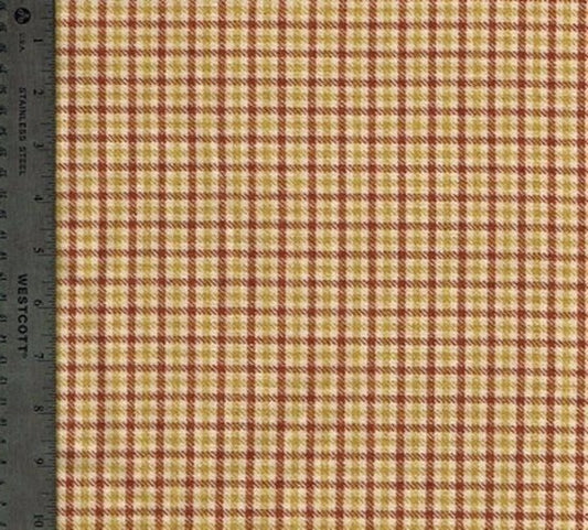 4 Yds Robert Allen Fabric   Lanesboro  Spice  Checked Cotton Drapery Upholstery 