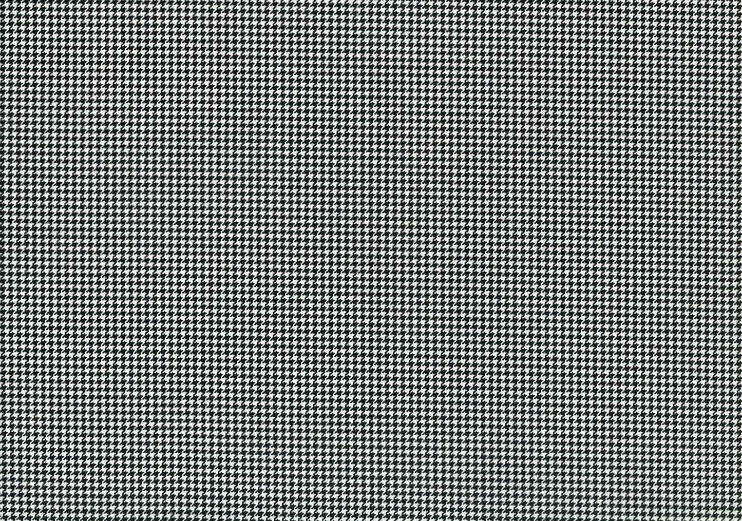 6 Yards Designer Fabric Black and White Houndstooth Check Drapery Upholstery