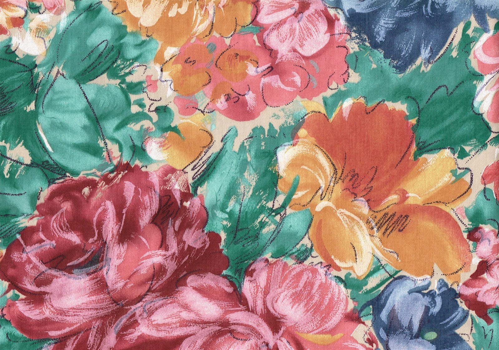 5 Yds Jaclyn Nash Starlight Burgundy Rose Green Blue Gold   Drapery Upholstery 