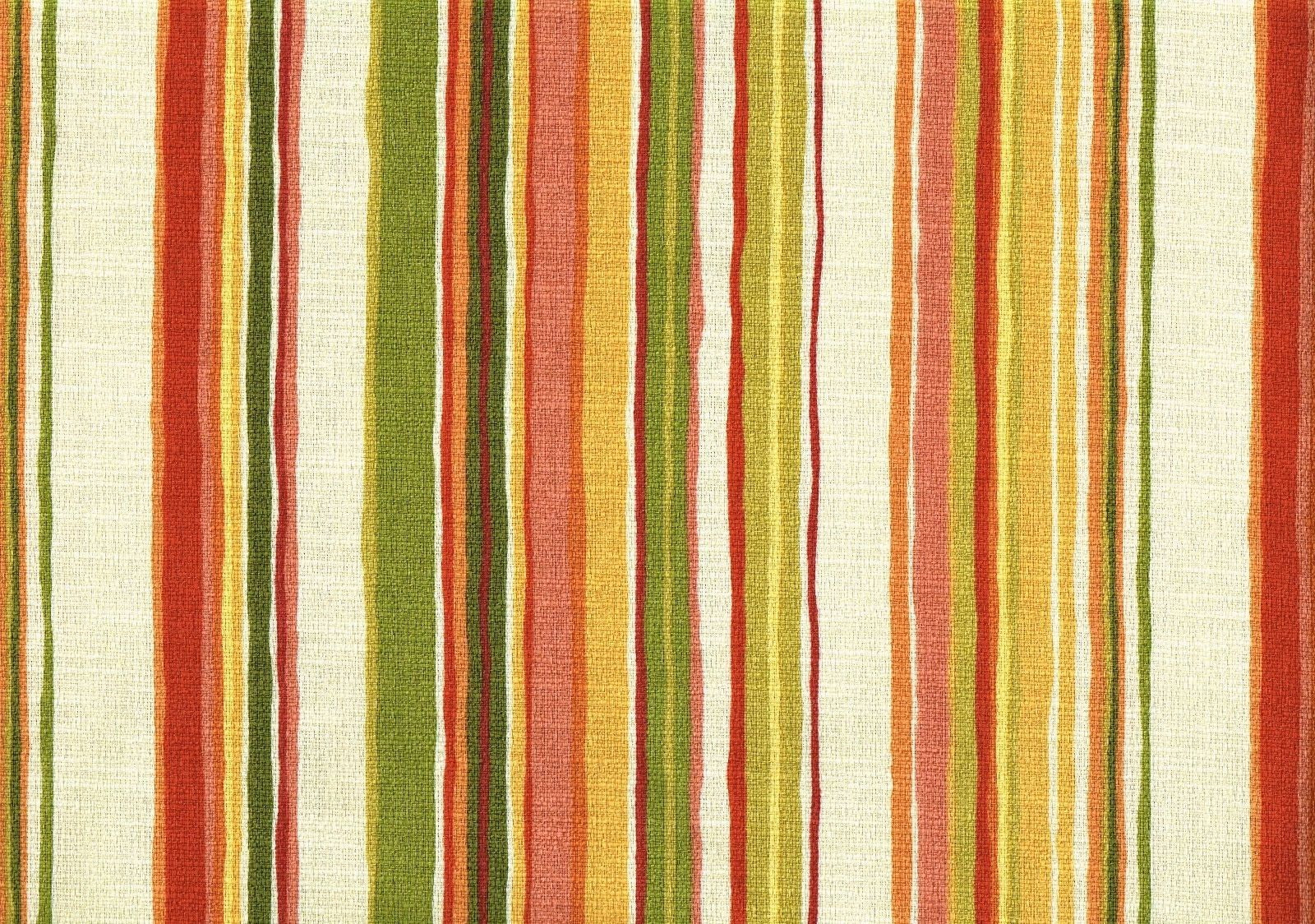 3.75 Yds Mill Creek Fabric Orange Green Yellow Off White Drapery Upholstery 