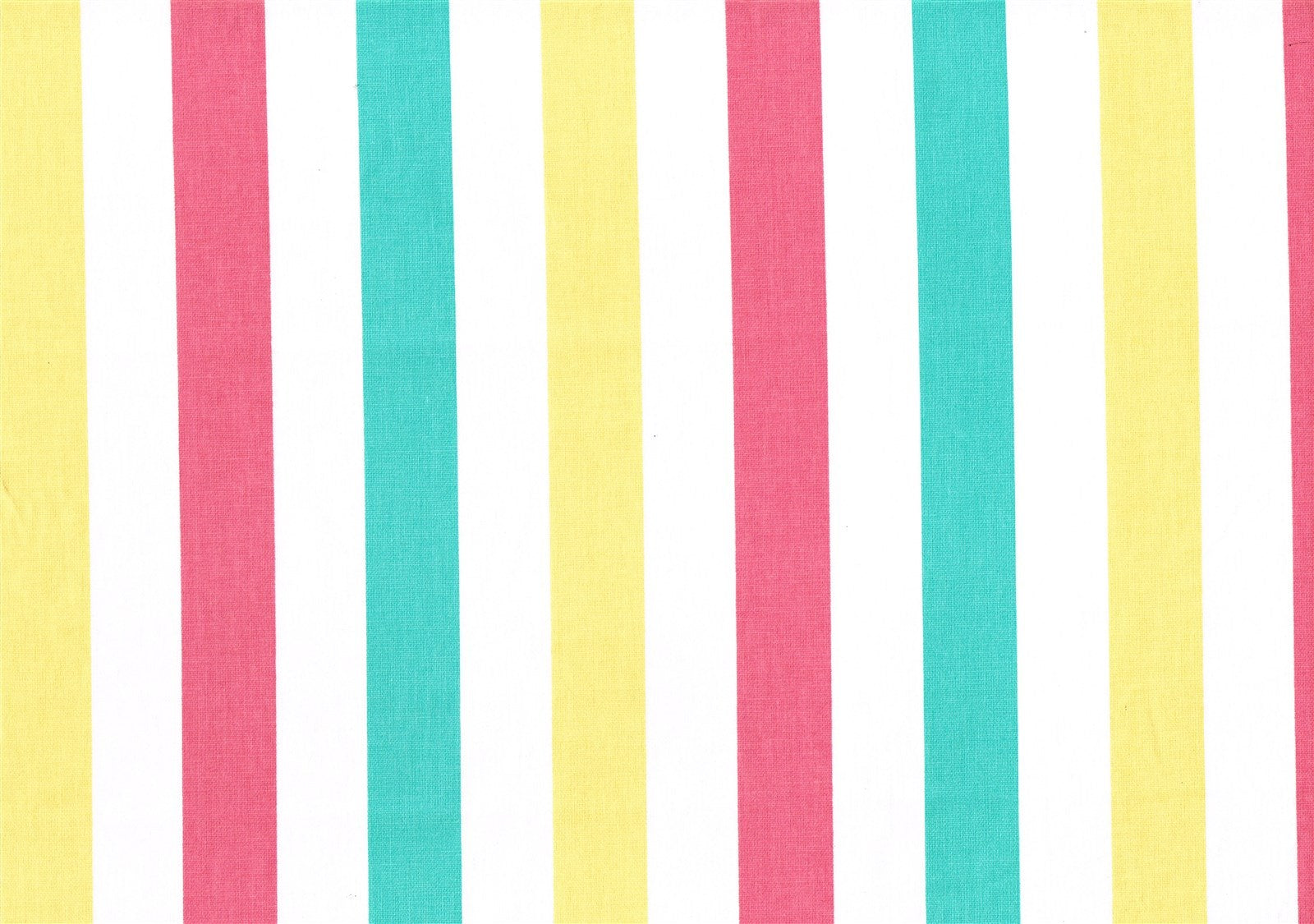 Bloomcraft Fabric Red Green Yellow White Stripe  Cotton Drapery 