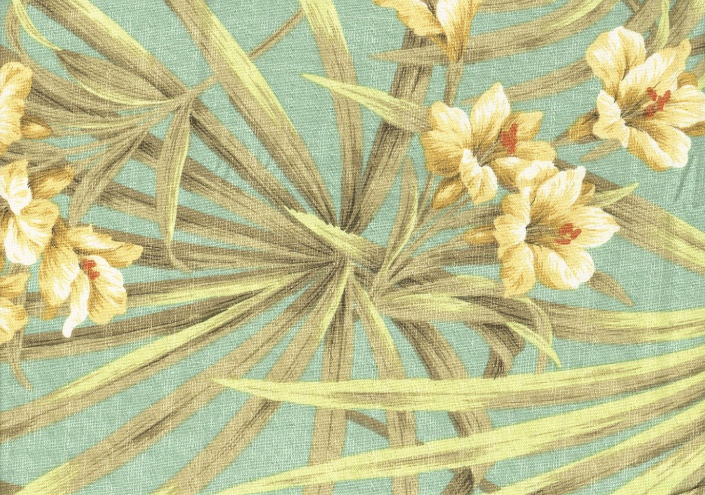 5 Yds Magnolia Home Fabric St Thomas Green   Cotton Print Drapery Upholstery