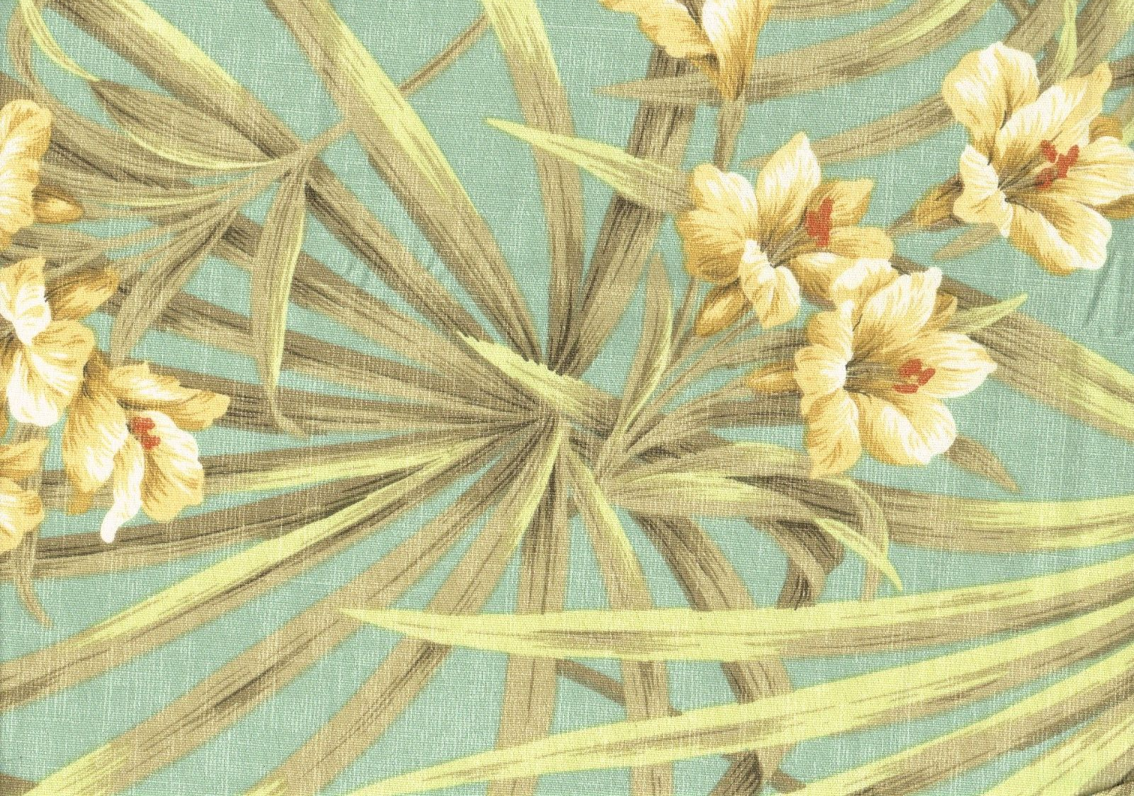 5 Yds Magnolia Home Fabric St Thomas Green   Cotton Print Drapery Upholstery