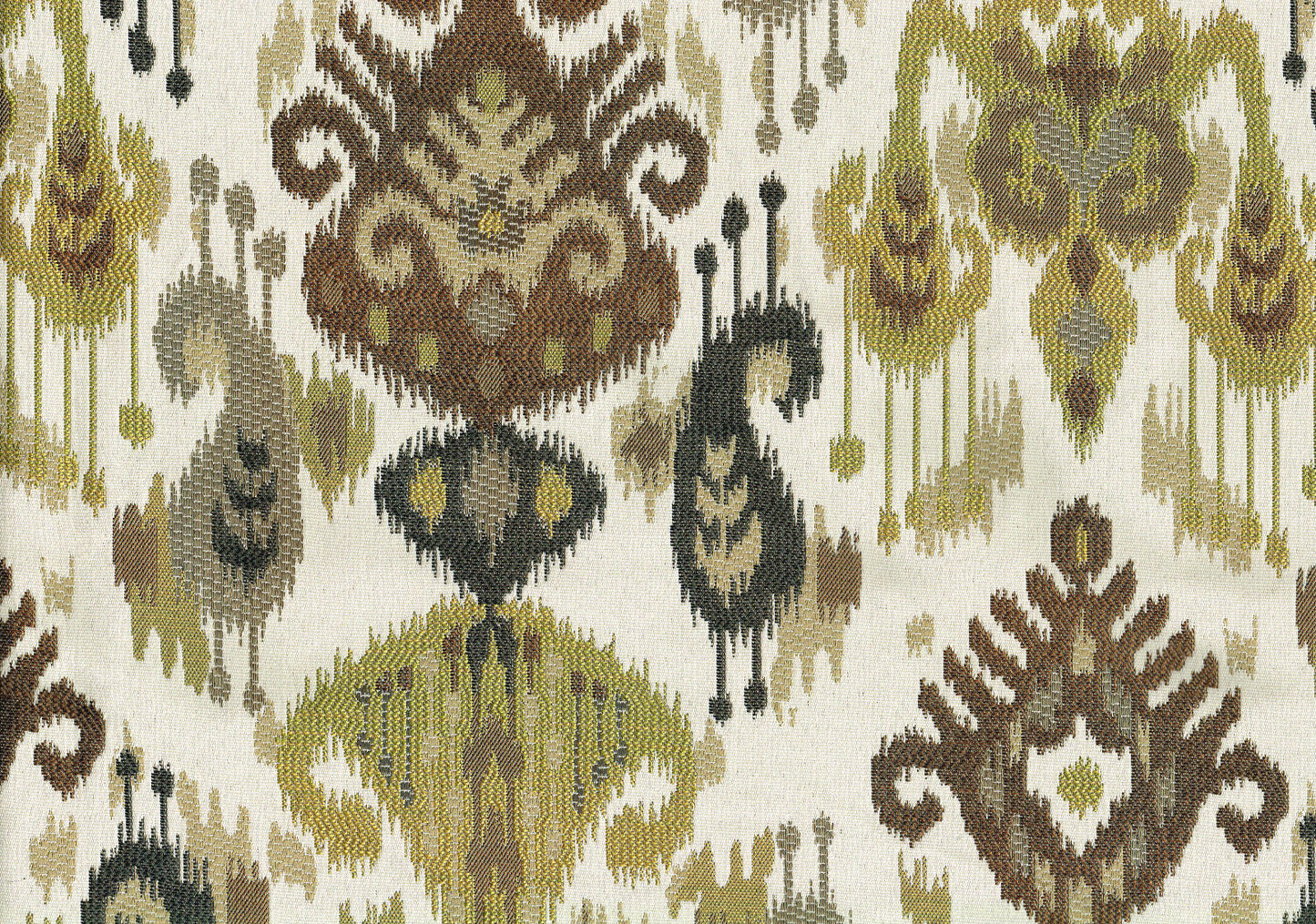 Designer Fabric Majiko Teak  Beige Gold Brown Drapery Upholstery 