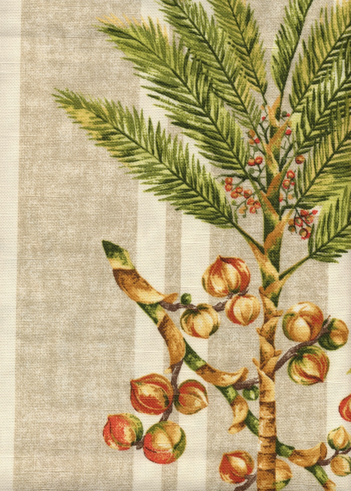 4 Yds PKaufmann Fabric Pineapple Trees  Drapery Upholstery
