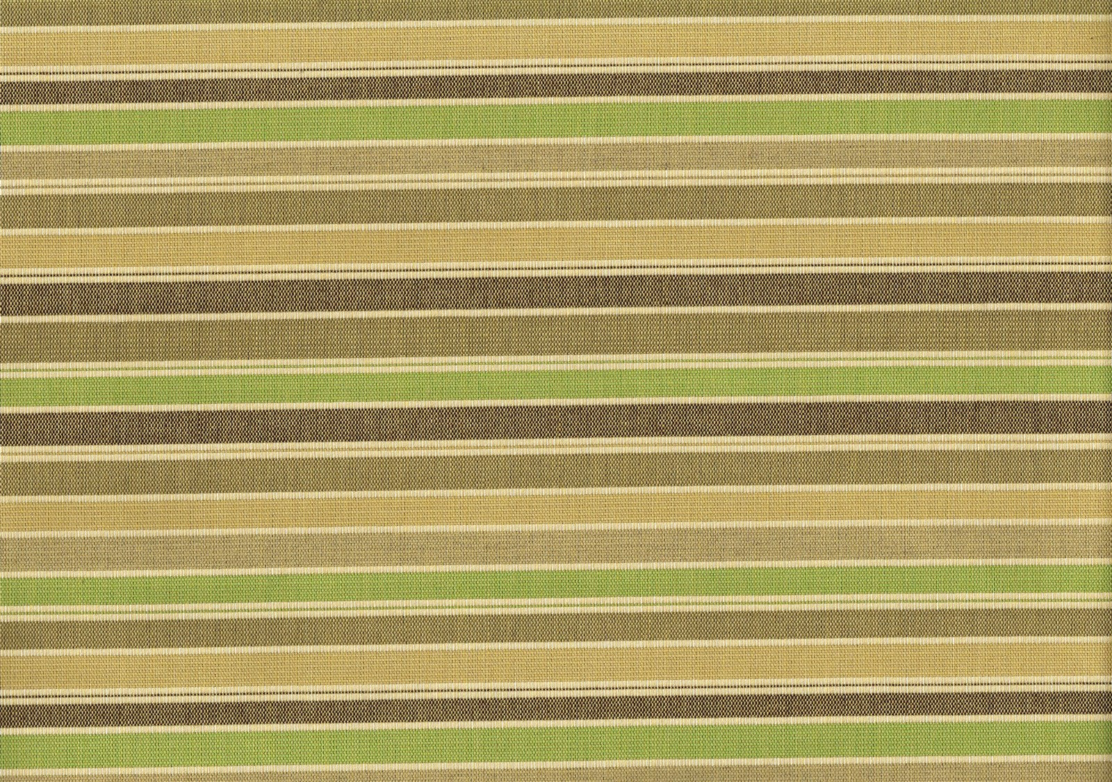 3.75 Yds  Glen Raven Co Green Gold Brown Beige  Stripe Woven   Upholstery 