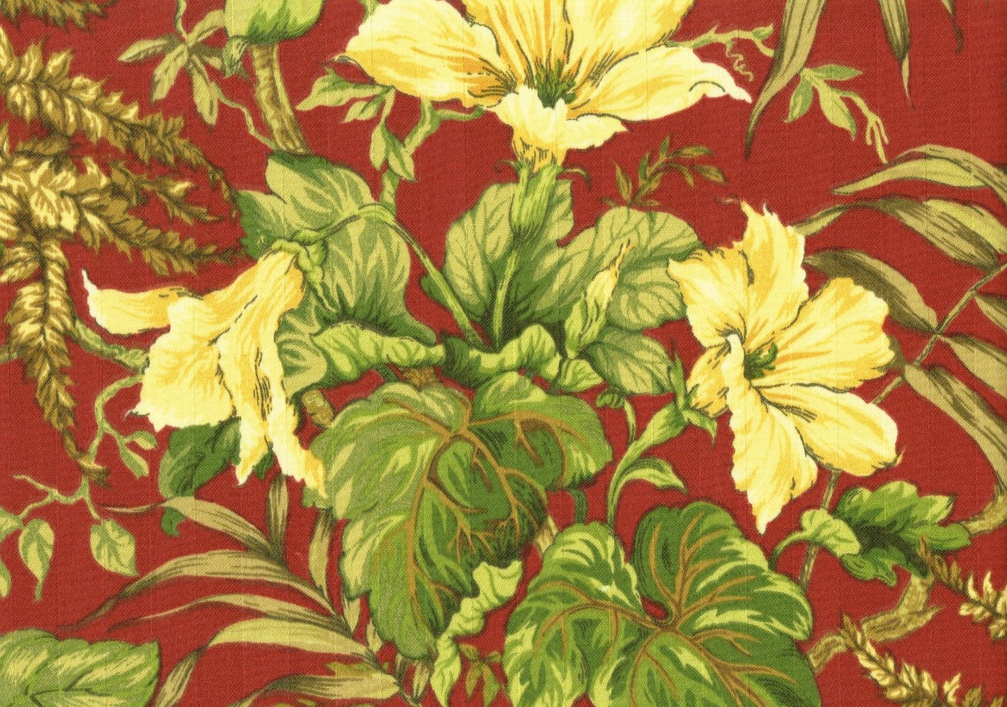 Robert Allen Fabric Burgundy Yellow Green  Indoor/Outdoor   Drapery Upholstery