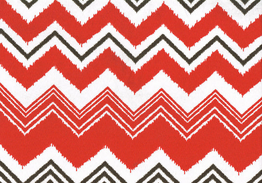 Premier Prints Red White Black Chevron Indoor/Outdoor Drapery Upholstery   