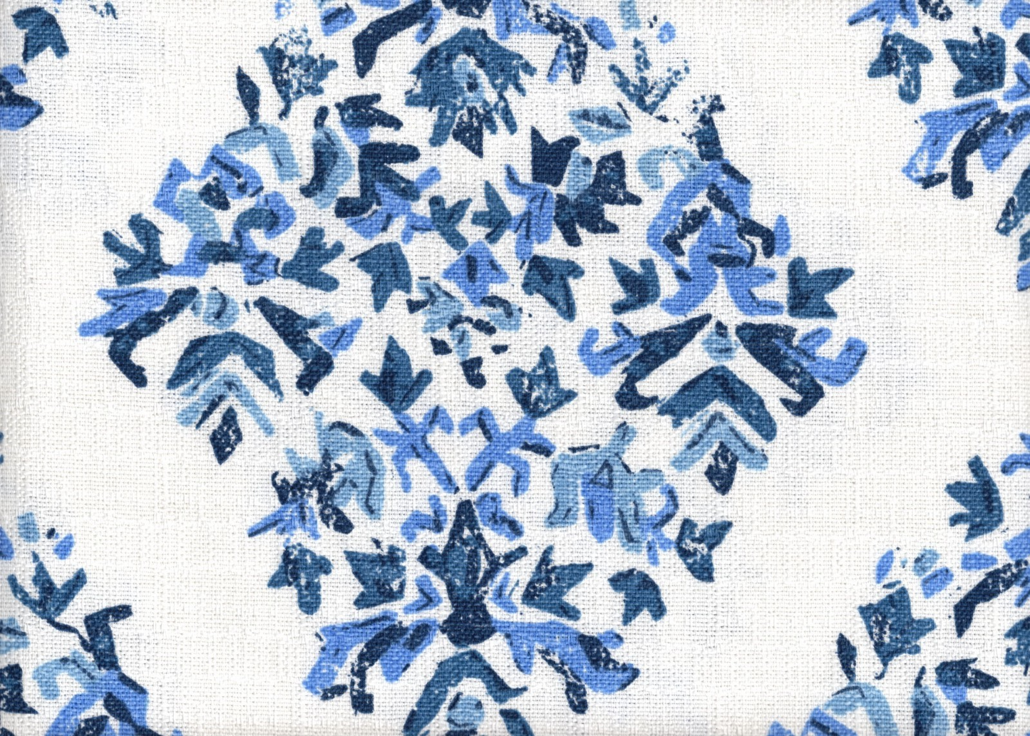 4.25 Yds Lacefield Fabric Blythe Blue   Cotton  Drapery Upholstery