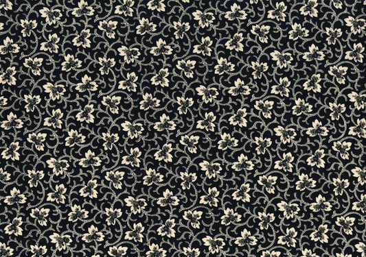 2.50 Yds Covington Fabric Caitlin Black Off White Cotton  Drapery Upholstery