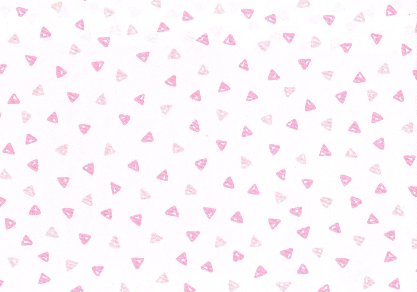 63" Di Lewis Studios 100% Cotton Pink   White Triangles Drapery  Upholstery 