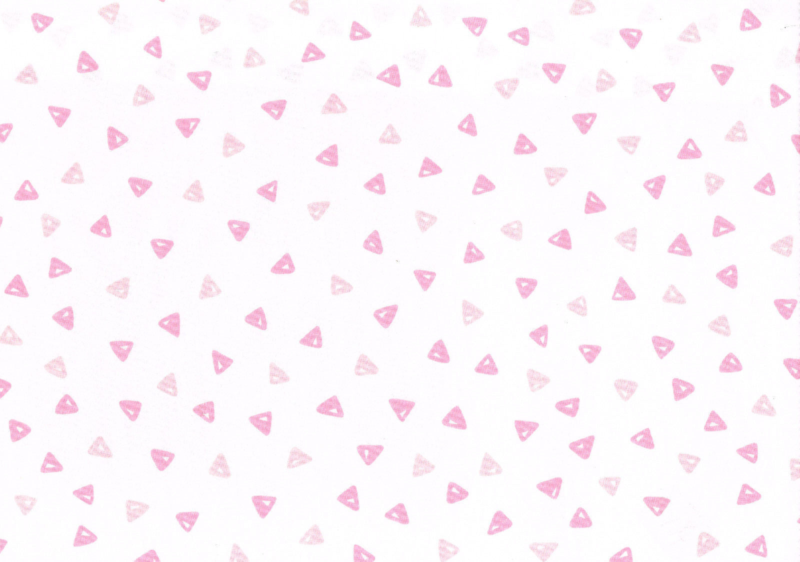 63" Di Lewis Studios 100% Cotton Pink   White Triangles Drapery  Upholstery 