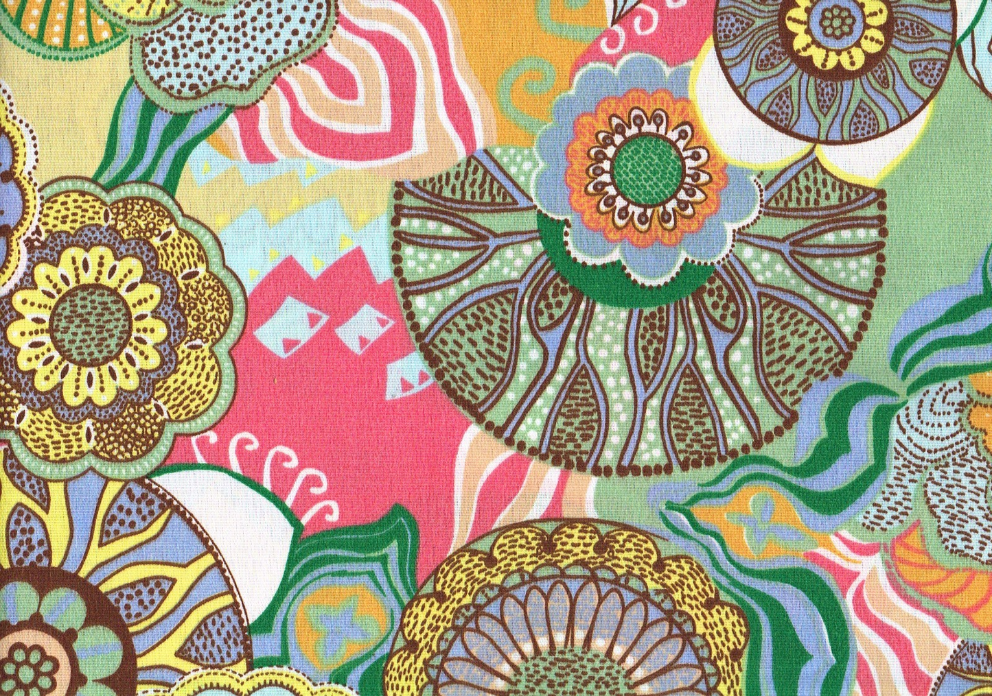 Designer Fabric Yellow Pink Blue Burgundy  Indoor/Outdoor   Drapery Upholstery