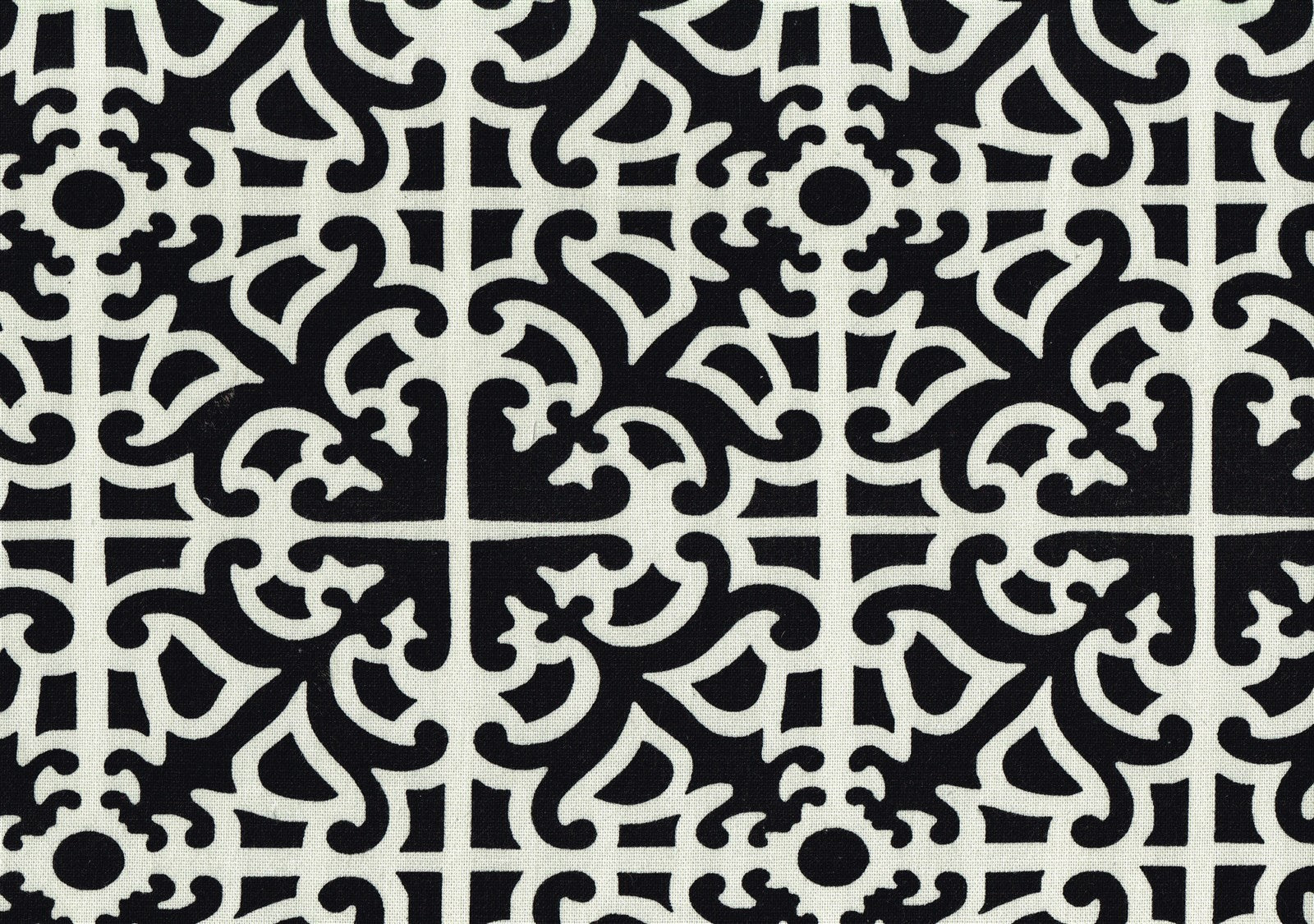 Waverly Fabric Parterre Black Eggshell  Cotton Drapery Upholstery 