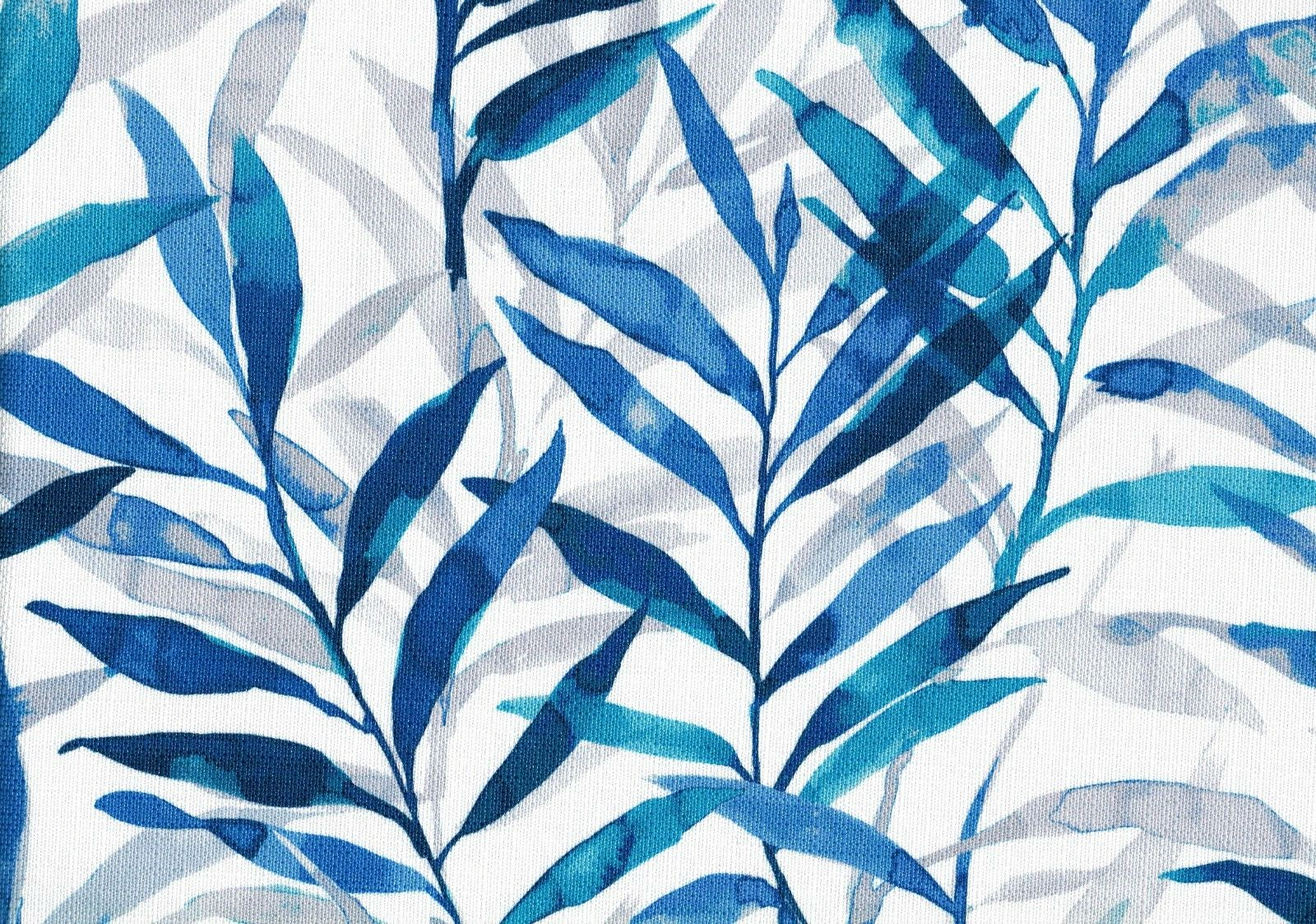 2.5  Yds PKaufmann Fabric Gor Do Senegal Palm Blue Beige White  Upholstery