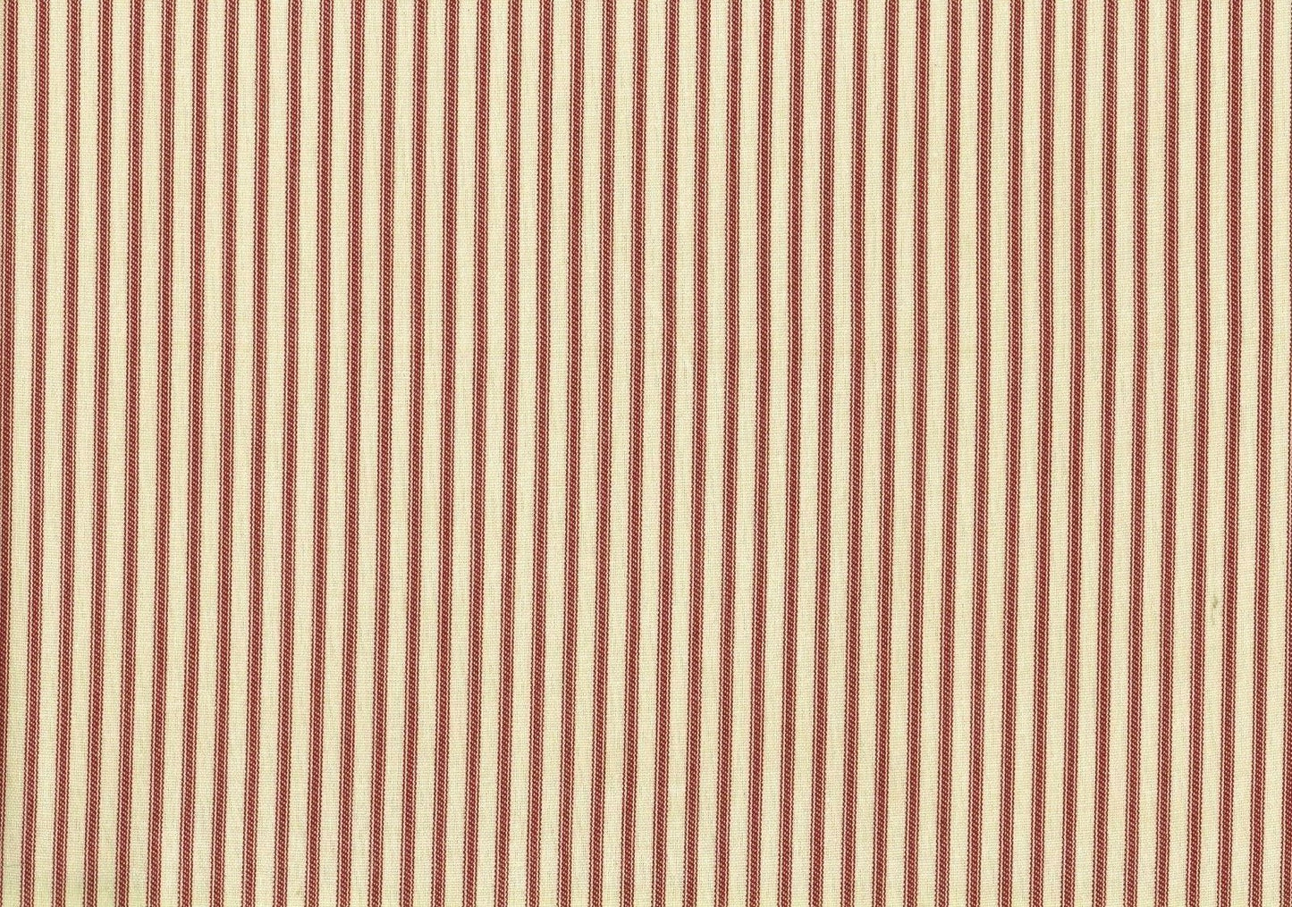 Designer Fabric Red Stripe Cotton  Print   Drapery Upholstery 