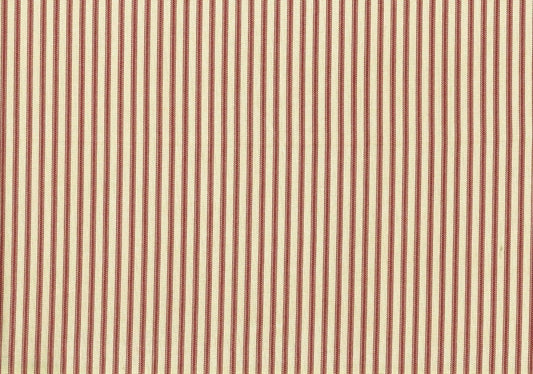 Designer Fabric Red Stripe Cotton  Print   Drapery Upholstery 