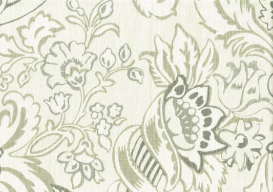 5 Yds Portfolio Textiles Fabric Cream Taupe Gray Cotton  Drapery Upholstery 
