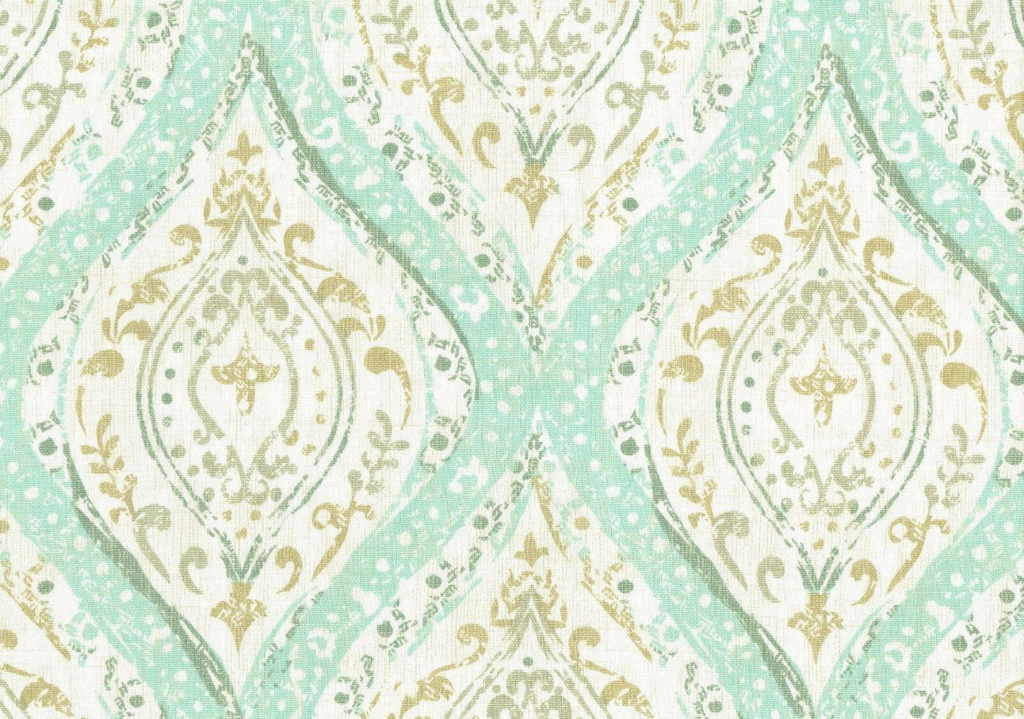 3 Yards   Magnolia Home Fabric Ariana Aqua Tan  Cotton Duck Drapery Upholstery 