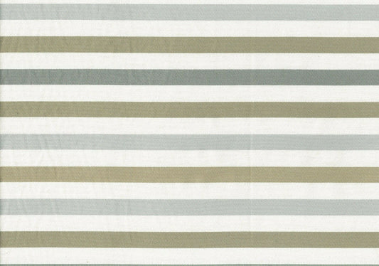 8 Yards Designer Fabric Ecru Gray Tan Striped  Woven Upholstery 