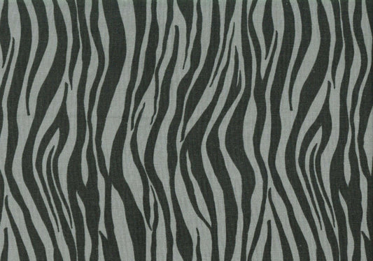 Designer Fabric Gray Black   Print Cotton Duck  Drapery Upholstery 