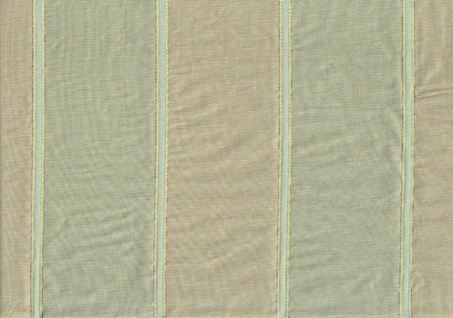  Avon Silk Fabric 100% Silk Stripe Aqua Beige  Drapery Upholstery PDS 1476 G 