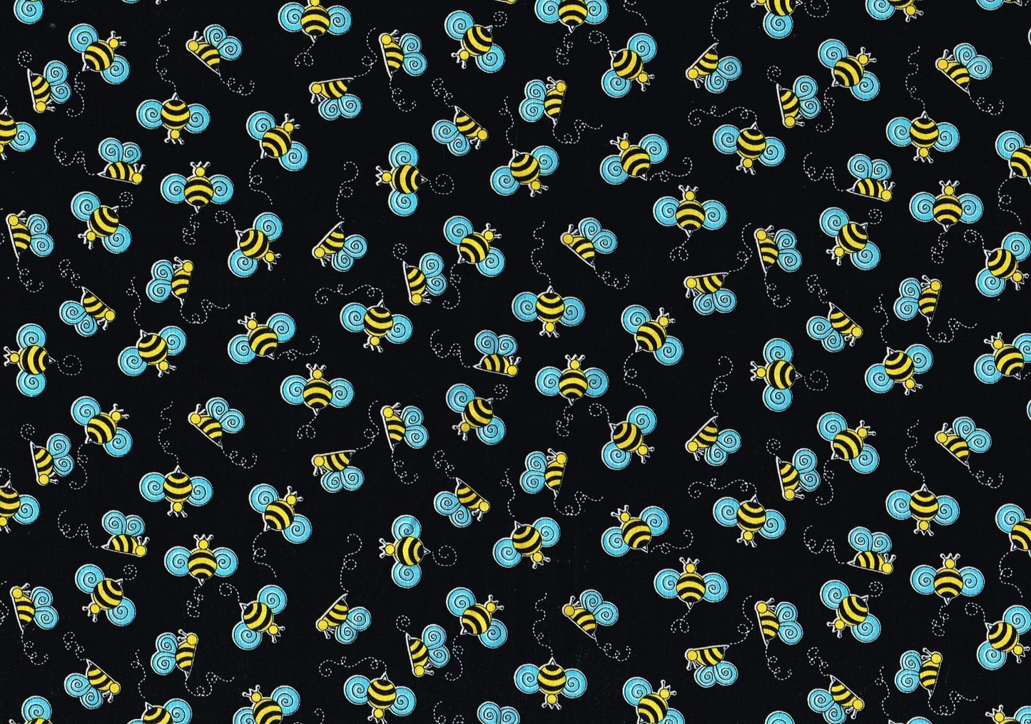 3 Yds Exclusively Quilters Fabric To Bee or Not to Bee Navy Cotton