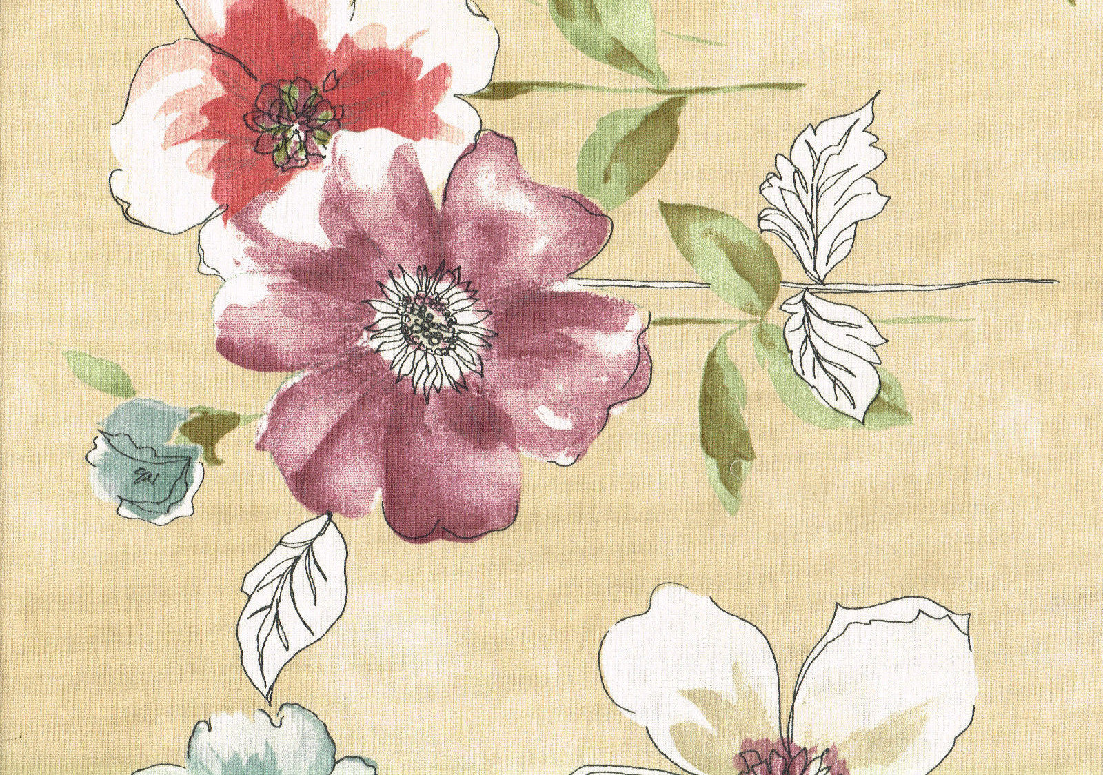Richloom Fabric Khaki Lavender Green Blue Floral   Drapery Upholstery