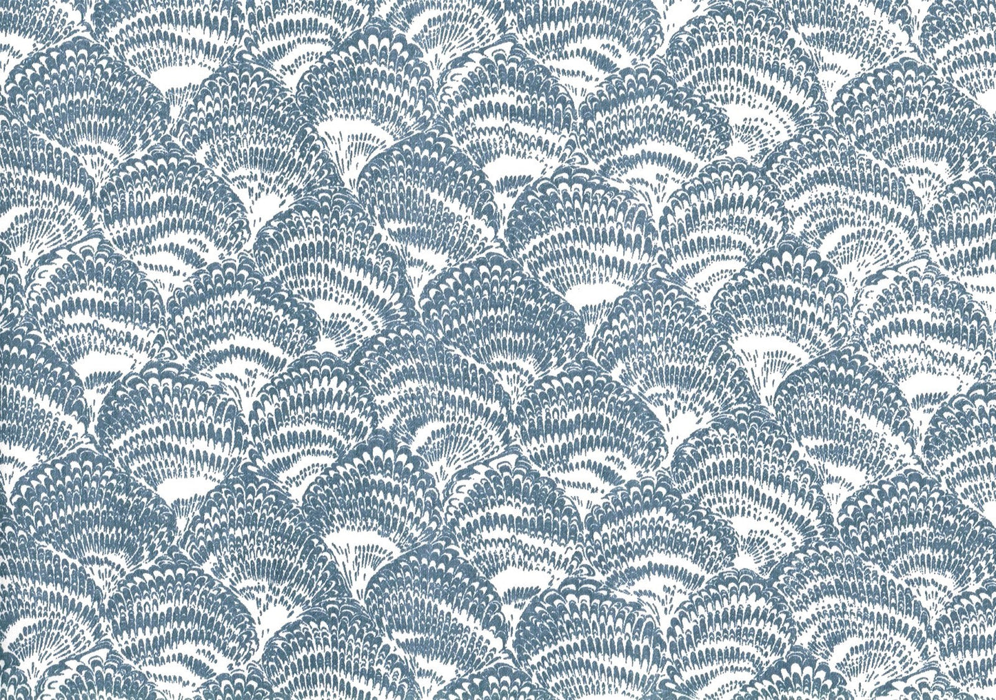 Artistic Designs Fabric Blue White  Cotton Drapery Upholstery 