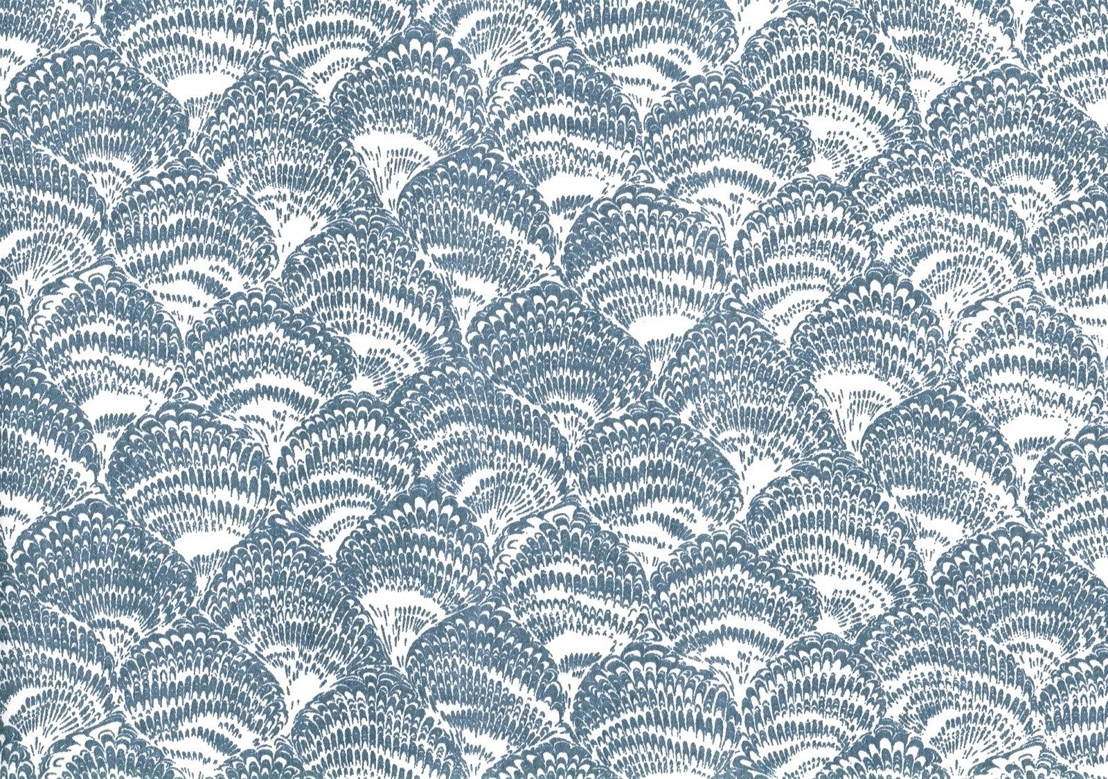Artistic Designs Fabric Blue White  Cotton Drapery Upholstery 
