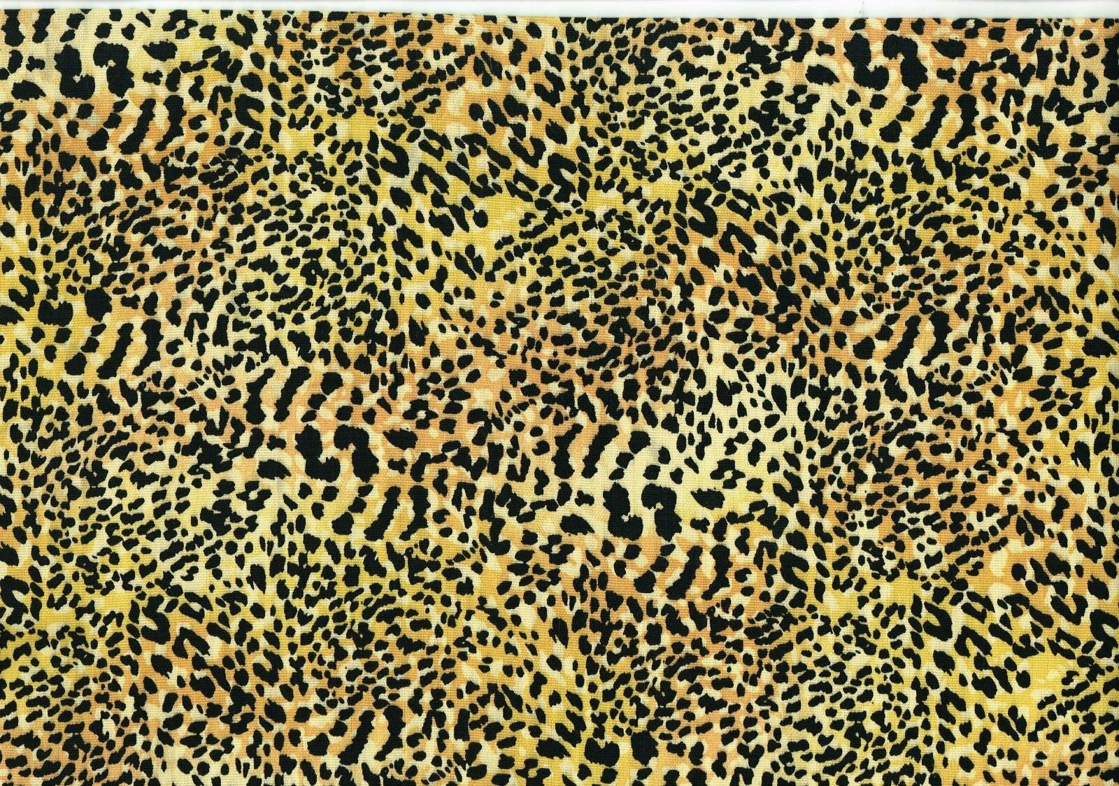 Designer Fabric Gold Black Tan  Print Cotton Duck  Drapery Upholstery 